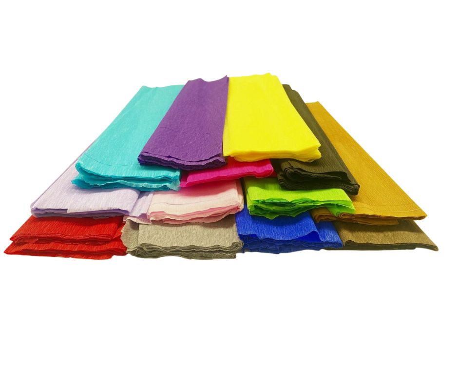 Papel Crepe 10 Pliegos (.50 X 2mts.) Color Varios